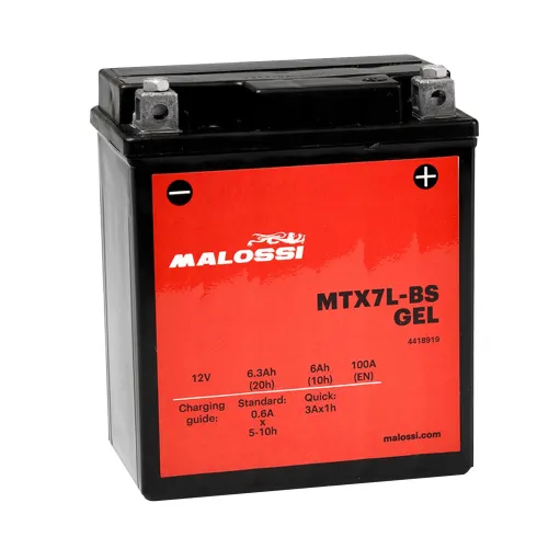 MF2802 Batteria Gel Malossi YTX7L-BS per Vespa GTS 125 150 SUPER da 2016 a 2024