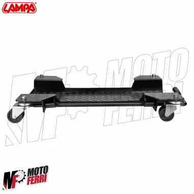 MF9650 Carrello Sposta Moto Scooter Cavalletto Centrale 8 Ruote Universale Nero