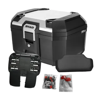 MF9659 Bauletto Moto SHAD TERRA TR46 Alluminio 46L + Schienalino e Piastra Universale