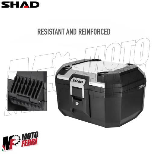 MF9659 Bauletto Moto SHAD TERRA TR46 Alluminio 46L + Schienalino e Piastra Universale