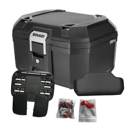 MF9659 Bauletto Moto SHAD TERRA TR46 Nero 46L + Schienalino e Piastra Universale