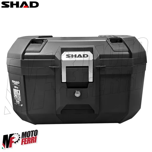 MF9659 Bauletto Moto SHAD TERRA TR46 Nero 46L + Schienalino e Piastra Universale
