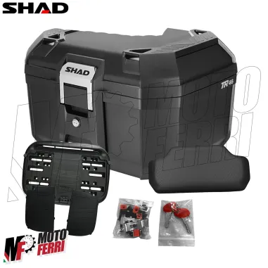 MF9659 Bauletto Moto SHAD TERRA TR46 Nero 46L + Schienalino e Piastra Universale