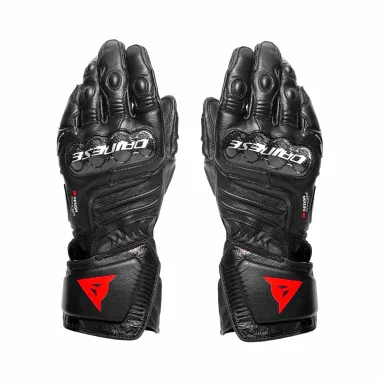 MF4239 Guanti Moto Lunghi Dainese Carbon 4 Long in Pelle Nero con Protezioni