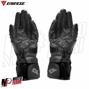 MF4239 Guanti Moto Lunghi Dainese Carbon 4 Long in Pelle Nero con Protezioni