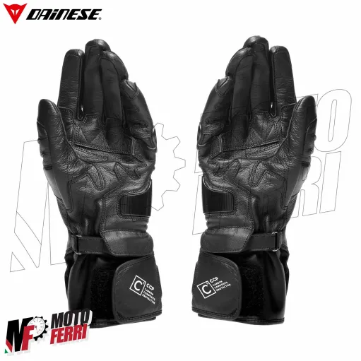 MF4239 Guanti Moto Lunghi Dainese Carbon 4 Long in Pelle Nero con Protezioni