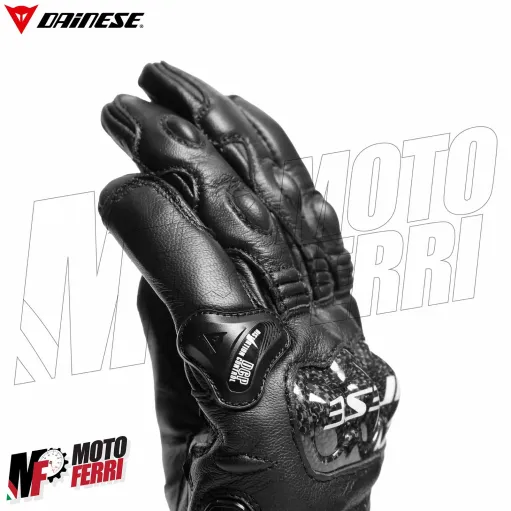 MF4239 Guanti Moto Lunghi Dainese Carbon 4 Long in Pelle Nero con Protezioni