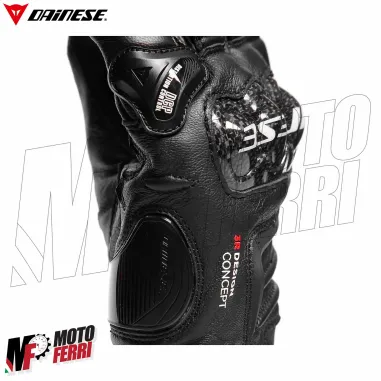 MF4239 Guanti Moto Lunghi Dainese Carbon 4 Long in Pelle Nero con Protezioni