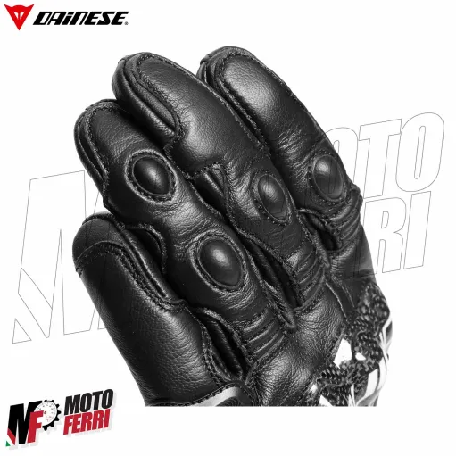 MF4239 Guanti Moto Lunghi Dainese Carbon 4 Long in Pelle Nero con Protezioni