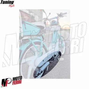 MF6504 Marmitta Scarico Espansione Tecno Circuit Twin Piaggio Ciao Bravo 50