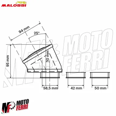 MF9672 Filtro Aria Malossi E13 DM 42 50 60 per PHBH PWK 24 / 34 VHSB 34 VHSH 30