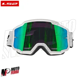 MF2509 Mascherina Occhiali Casco Moto Cross Enduro OffRoad LS2 Lente Specchiata 2