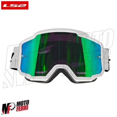 MF2509 Mascherina Occhiali Casco Moto Cross Enduro OffRoad LS2 Lente Specchiata