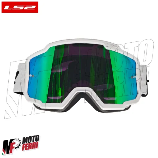 MF2509 Mascherina Occhiali Casco Moto Cross Enduro OffRoad LS2 Lente Specchiata