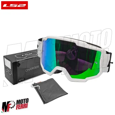 MF2509 Mascherina Occhiali Casco Moto Cross Enduro OffRoad LS2 Lente Specchiata