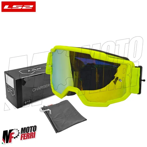 MF2509 Mascherina Occhiali Casco Moto Cross Enduro OffRoad LS2 Lente Specchiata