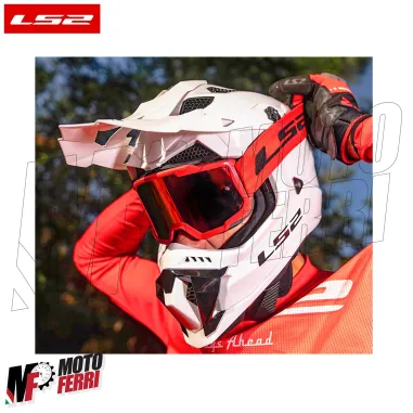 MF2509 Mascherina Occhiali Casco Moto Cross Enduro OffRoad LS2 Lente Specchiata