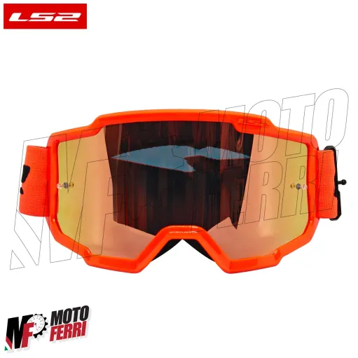 MF2509 Mascherina Occhiali Casco Moto Cross Enduro OffRoad LS2 Lente Specchiata