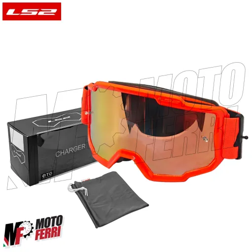 MF2509 Mascherina Occhiali Casco Moto Cross Enduro OffRoad LS2 Lente Specchiata
