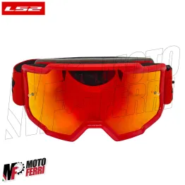 MF2509 Mascherina Occhiali Casco Moto Cross Enduro OffRoad LS2 Lente Specchiata 2