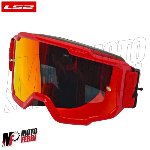 MF2509 Mascherina Occhiali Casco Moto Cross Enduro OffRoad LS2 Lente Specchiata