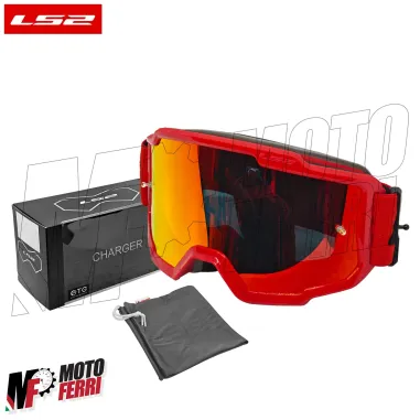MF2509 Mascherina Occhiali Casco Moto Cross Enduro OffRoad LS2 Lente Specchiata