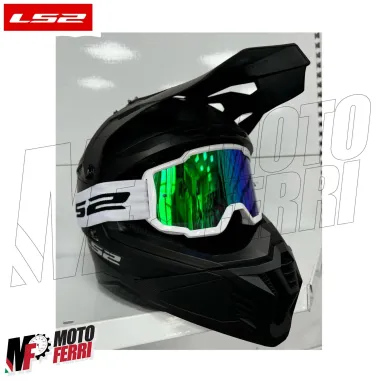 MF2509 Mascherina Occhiali Casco Moto Cross Enduro OffRoad LS2 Lente Specchiata