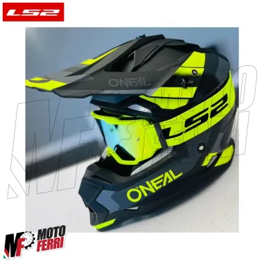MF2509 Mascherina Occhiali Casco Moto Cross Enduro OffRoad LS2 Lente Specchiata