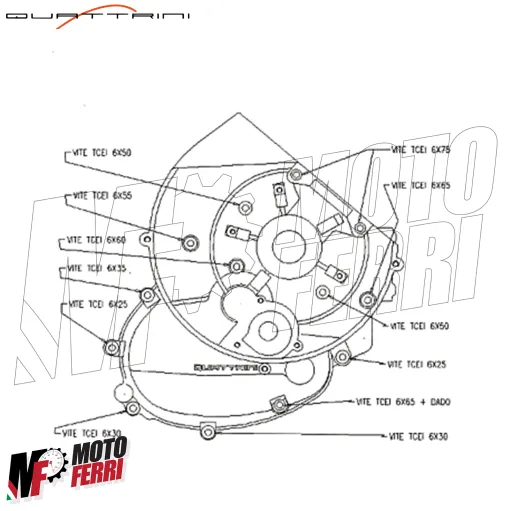 MF1201 Carter Motore Quattrini C1 Piaggio Vespa 50 Special 125 ET3 PK Smallframe