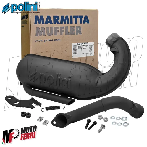 MF9674 Marmitta Polini Racing 2 Vespa 50 Special 125 ET3 Primavera Motore 130
