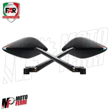 MF2128 Specchietti da Manubrio FAR Machete + Cover Tappo Tmax 530 560 2012 / 2021