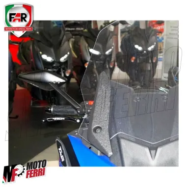 MF2128 Specchietti da Manubrio FAR Machete + Cover Tappo Tmax 530 560 2012 / 2021