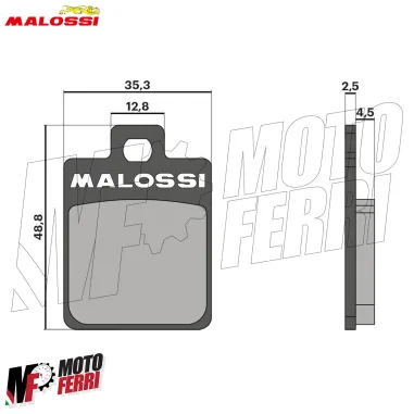 MF2973 Pastiglie Freno Anteriori Malossi Piaggio Vespa ET2 ET4 50 125 150 2T 4T