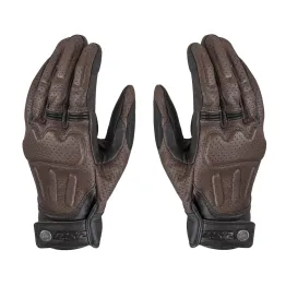 MF9676 Guanti Moto LS2 RUST VINTAGE in Pelle Marrone con Protezioni Universale