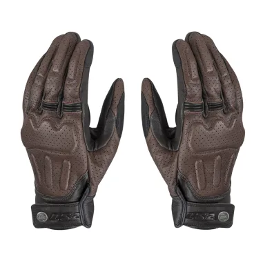 MF9676 Guanti Moto LS2 RUST VINTAGE in Pelle Marrone con Protezioni Universale