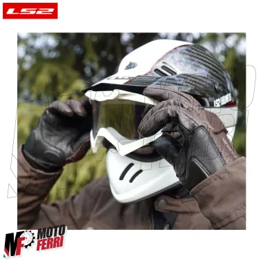 MF9676 Guanti Moto LS2 RUST VINTAGE in Pelle Marrone con Protezioni Universale