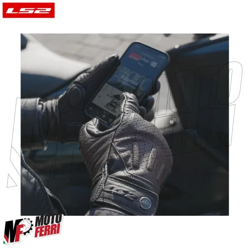 MF9676 Guanti Moto LS2 RUST VINTAGE in Pelle Marrone con Protezioni Universale