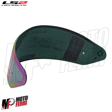 MF9677 Visiera Casco Arcobaleno Iridium Originale LS2 Rapid III FF820