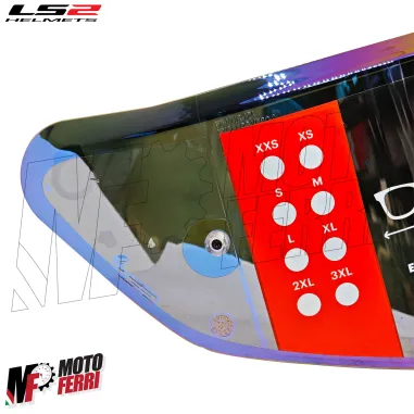 MF9677 Visiera Casco Arcobaleno Iridium Originale LS2 Rapid III FF820