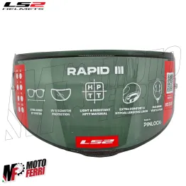 MF9678 Visiera Casco Fume' Chiaro Originale LS2 Rapid III FF820 2