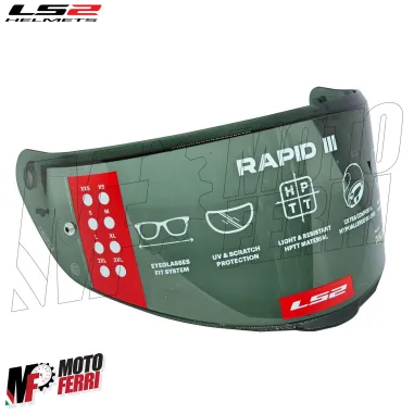 MF9678 Visiera Casco Fume' Chiaro Originale LS2 Rapid III FF820