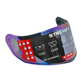 MF9680 Visiera Casco Arcobaleno Rainbow Originale LS2 Stream II FF808