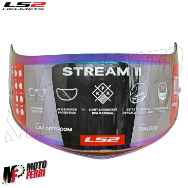 MF9680 Visiera Casco Arcobaleno Rainbow Originale LS2 Stream II FF808