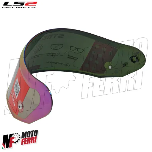 MF9680 Visiera Casco Arcobaleno Rainbow Originale LS2 Stream II FF808