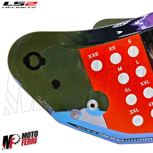 MF9680 Visiera Casco Arcobaleno Rainbow Originale LS2 Stream II FF808