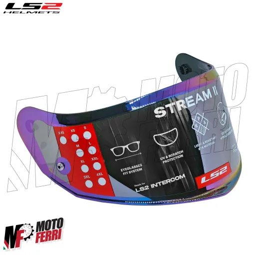 MF9680 Visiera Casco Arcobaleno Rainbow Originale LS2 Stream II FF808
