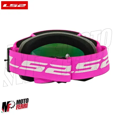 MF2509 Mascherina Occhiali Casco Moto Cross Enduro OffRoad LS2 Lente Specchiata