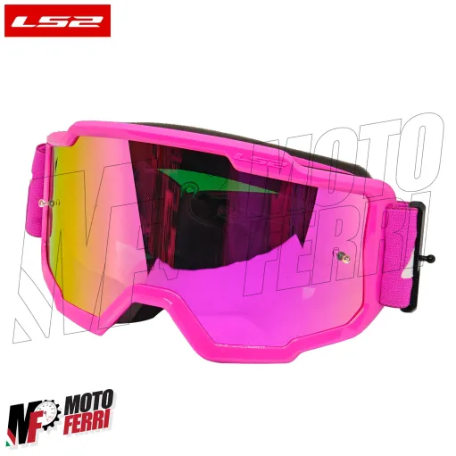 MF2509 Mascherina Occhiali Casco Moto Cross Enduro OffRoad LS2 Lente Specchiata