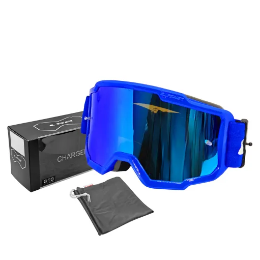 MF2509 Mascherina Occhiali Casco Moto Cross Enduro OffRoad LS2 Lente Specchiata