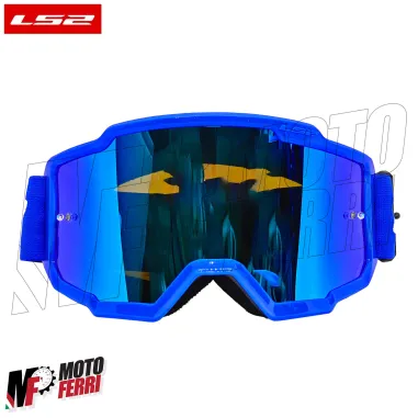 MF2509 Mascherina Occhiali Casco Moto Cross Enduro OffRoad LS2 Lente Specchiata